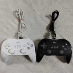 WiiクラシックコントローラPRO 白+黒　2個セット