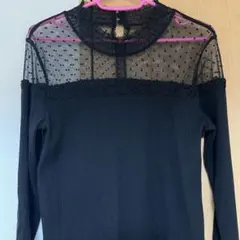 INGNI イング　レース　シースルー　ドット　カットソー　トップス