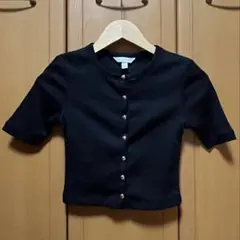 【H&M】リブジャージーカーディガンXS