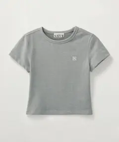 SATUR (W) エッセンシャルベーシックロゴ半袖Tシャツ メランジグレーのサムネイル
