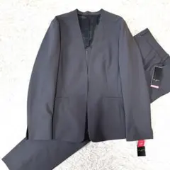 【未使用タグ付】AOKI×Oggi ストレッチノーカラージャケット パンツセット