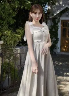 Her lip to Verona Tweed Long Dress - メルカリ
