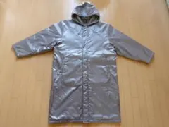 美品【Ｏ】アディダス adidas ボア ベンチコート ロングコート シルバー