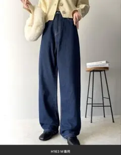 classicalelf ハイウエスト インディゴデニム パンツ