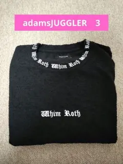 adamsJUGGLER ロゴネック 半袖カットソー ブラック 3のサムネイル
