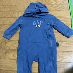 GAP ミッキー フード付きロンパース ネイビー　12-18m