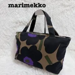 marimekkoマリメッコ トートバッグ ウニッコ ブラック パープルのサムネイル