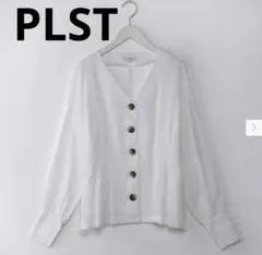 PLST プラステ ブラウス シャツ カットソー ホワイト　白シャツのサムネイル
