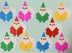 【早割】折り紙　ハンドメイド　サンタ　クリスマス　イベント　冬　壁面飾り