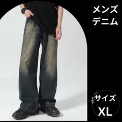 ✿バギーデニム ウォッシュドデニム ヴィンテージ XL✿