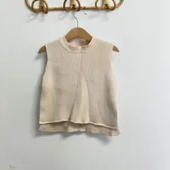 ベスト　ニット　100 プティマイン　ZARA ザラ　ユニクロ　白　アイボリー