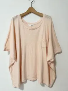 ZARAザラ ビッグシルエットTシャツピンク オーガニックコットン