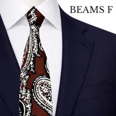 美品】BEAMS F／ビームスエフ／ペイズリー／スクエア／カーキ