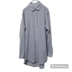UNIQLO ユニクロ 【M】オープンシャツ チェック 総柄 美品 レディース
