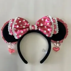 レア⭐︎ディズニー ミニーちゃん　カチューシャ ピンク水玉
