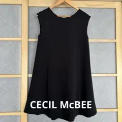 CECIL McBEE セシルマクビー　ブラックワンピース　膝丈