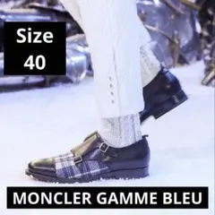 【希少】モンクレール ガムブルー x トム ブラウン ダブル モンク ストラップ