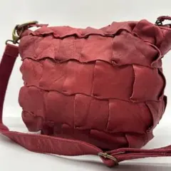 zucchelo filatoズッケロフィラート レザーメッシュバッグ レッド