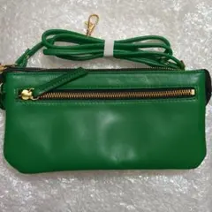 グリーン系統 お財布ショルダーバッグ 新品未使用 アンチフォルムデザイン