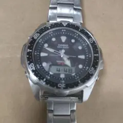CASIO電波ソーラー デジタルアナログ腕時計 ブラック