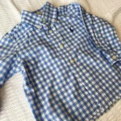 Ralph Lauren 水色ギンガムチェック シャツ 12M