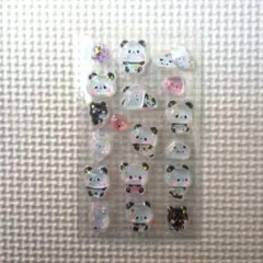 ボンボンドロップシール　もちもちパンダ　パンダ　ぷっくりシール　おすそわけ