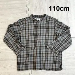 ボンポワン Bonpoint チェック 長袖シャツ 110 120cm 上品