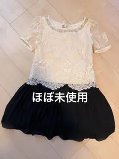 マーキュリーデュオ レースシフォンワンピース アイボリー ブラックカラー F