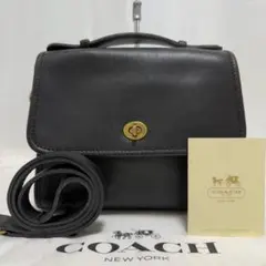 【美品】オールドコーチ 031-4002 2way ハンドバッグ 斜め掛け 黒