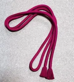 【新品未使用】濃いピンク帯締め 房付き