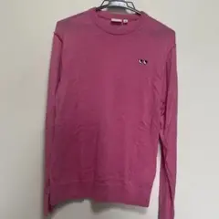 ユニクロ　アニヤハインドマーチ　メリノクルーネックセーター　ピンク　160