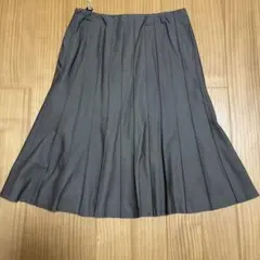 アンタイトル　プリーツ風　ひざ丈　スカート