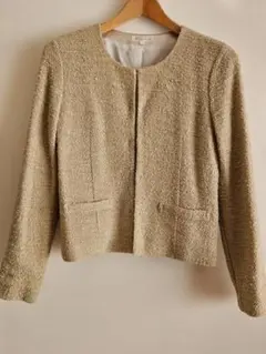 Fredy　ノーカラージャケット ベージュ