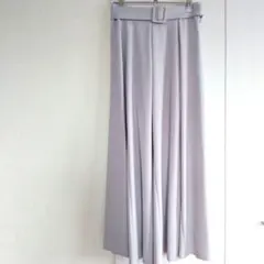 ライトグレー フレアスカート Mサイズ ベルト付き