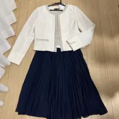 入学式卒業式フォーマル　ESPRITMUR ネイビー プリーツスカート サイズ7