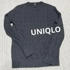 月初SALE値下げ中☆ UNIQLO カシミア ケーブルクルーネックセーター
