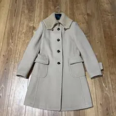 AT アツロウタヤマ　ベージュ ウール混紡 ロングコートのサムネイル
