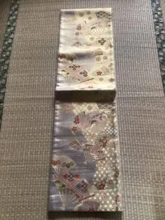 ❤️佐賀錦　六通柄袋帯　扇面花鳥文のサムネイル