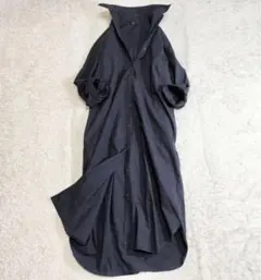 アーバンリサーチドアーズ　コットンシャツワンピース　ロングシャツワンピース　濃紺