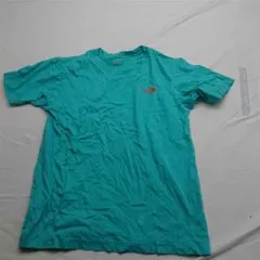 ♡ザ・ノース・フェイス ロゴ刺繍Tシャツ メンズ Lサイズ ターコイズ系