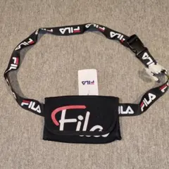 未使用品 FILA フィラ　バッグ 黒 サイド ショルダー ミニポーチ　小物