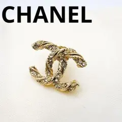 2928-1 美品✨CHANEL ピアス 片耳　ココマーク　ラインストーン
