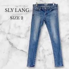 ✨美品✨スライラング　デニム　ジーンズ　スキニー　美脚　インディゴブルー　Mのサムネイル