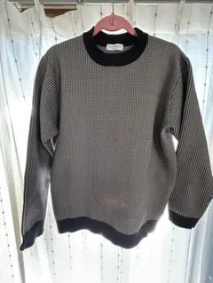 ORIHICA オリヒカ 千鳥柄ニットセーター 紺