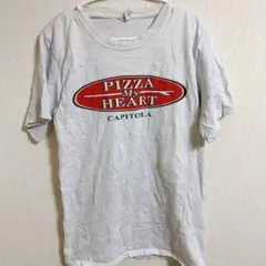 ロゴ文字　ホワイト半袖Tシャツ【S】