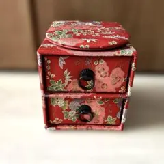 和風　和柄　小物入れ　昭和レトロ　ミラー付