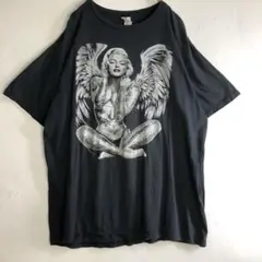 3453 半袖　Tシャツ　ビッグプリント　ブラック