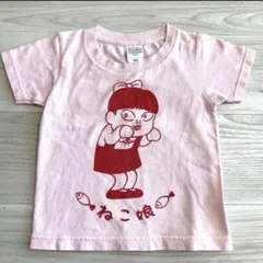 【レア】ねこ娘 Tシャツ 100サイズ ピンク