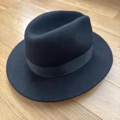 ローズバット　ROSE BUD 黒 フェルトハット 58cm