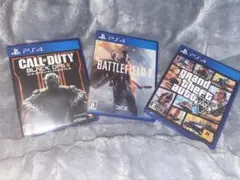 PS4ゲームセット: CoD, Battlefield, GTA V